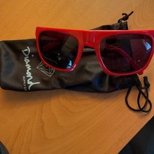 Unisex Diamond Supply Co. Red Venture Sun Glasses